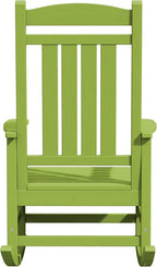 KINGYES Outdoor Rocking Chair Set of 2, High Density Polyethylene Patio Rocking Chairs with 330lbs Support for Adults, Pistachio Green