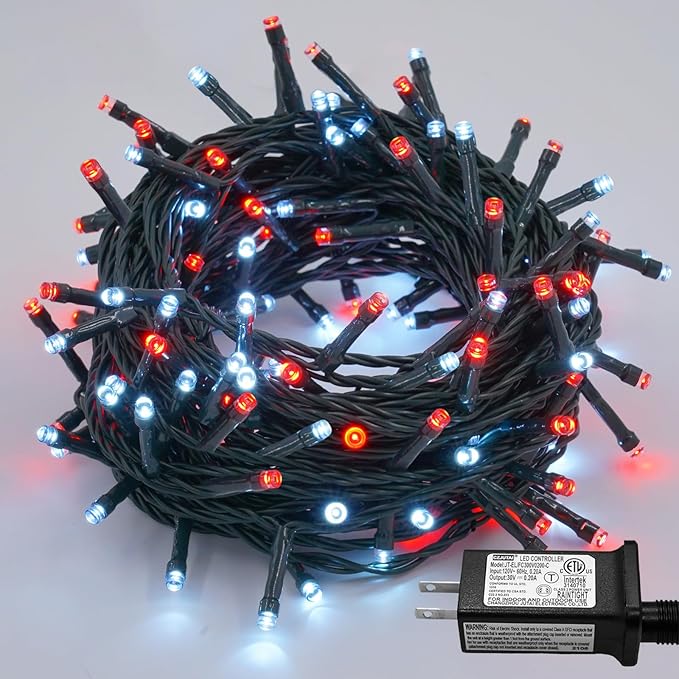 String Lights, 66ft 200 LED Outdoor Waterproof with Timer