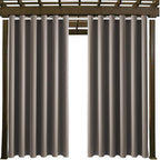 Waterproof Outdoor Curtain W84 x L120 - Grommet Top Sunlight Blocking Window Treatment Drapes Blackout Curtains for Home Bedroom Living Room Patio Pergola Cabana Gazebo (Taupe, 2 Panels)