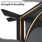 MASTERCANOPY 10x10ft Outdoor Retractable Pergola with Sun Shade Canopy Patio Metal Garden Pergola,Dark Grey