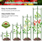 Riare 6 Pack 4 FT Tomato Cages for Garden- 48inches Heavy Duty Garden Stakes, Adjustable Tall Tomato Plant Support Tomato Trellis Cage for Pots, Raised Garden Bed, Climbing Vegetables Plants Flowers