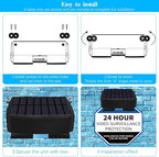 (Set of 2) Solar Power Deck LED Light Clip-On Yard Security Sign Spotlight (Large Capacity Battery, Max14 Hours Working)