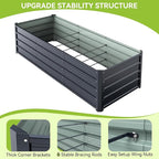 Ohuhu 8x3x1.5FT Metal Raised Garden Bed Outdoor, Reinforced Galvanized Steel Rustproof Planter Box, 100% Non-Toxic, 269 Gal Large Capacity Heavy Duty Raised Beds for Vegetables Flowers Herbs 2-Pack