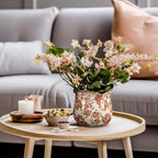 6 Inch Ceramic Plants Pots Vintage Ceramic Flower Planters Crackle Glaze Finish Flower Pots Decorative Floral Vintage Planters for Living Room Garden Home Decor Gifts(Fresh)