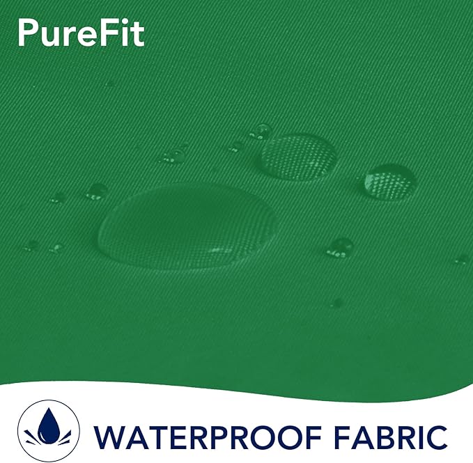 PureFit Outdoor Curtains for Patio Waterproof Weatherproof, UV Resistant Outside Curtains for Gazebo, Front Porch, Pergola, Sun Blocking Privacy Curtain, 150W x 95L inch, 1 Panel, Green