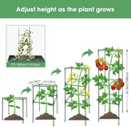MQUPIN Tomato Cages,3 Packs Square Tomato Cage for Garden Plant Support,41 * 15 * 15in Heavy Duty Steel Plant Tower Stakes Trellis for Climbing Vegetables Flowers Fruits