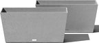 Veradek Pure Series Midori Trough Planter - Large Rectangular Planter for Indoor or Outdoor Deck/Porch | Durable All-Weather Use with Drainage Holes | Modern Decor for Shrubs, Flowers, Small Plants