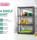 Sterilite 3-Pack 4 Shelf Unit, Heavy-Duty Shelving Storage and Utility Rack - Standing Plastic Organizer Shelves for Kitchen, Bathroom, and Garage