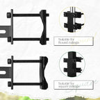 6 Pcs Window Box Brackets Adjustable Planter Box Brackets Heavy Duty Deck Railing Planter Flower Holder for Railing Patio Garden Fence Balcony Outdoor