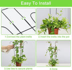 Plant Trellis for Potted Plants 2p, Larger 23in Garden Trellis for Climbing Plants Indoor Outdoor, Rustproof House Plant Support Stakes for Pothos Hoya Ivy Flower