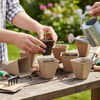 126 Packs Square Peat Pots, 3.15 Inch Seed Starting Pots with Drainage Holes Square Nursery Pot,Biodegradable Eco-Friendly Round Plant Seed Starter Peat Germination Seedling Trays