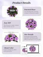 Artificial Flower Balls, Lilac Silk Roses for Wedding Centerpieces