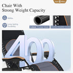 Sophia & William Oversized XXL Zero Gravity Chair Set of 2, Outdoor Recliner - Image 4