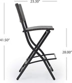 Christopher Knight Home Margarita Outdoor Wicker Barstools, 2-Pcs Set, Multibrown