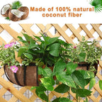 2 Pack Trough Coco Liner Fiber Replacement for Planters, 24/30/36/48 inch Half Moon Coconut Coir Planter for Window Box/Hanging Garden Vegetables Pot, Fence Flower Baskets