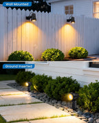 ZZXX 8 Pack Low Voltage Landscape Lights with Transformer and 65FT Wire 12-24V LED Landscape Lighting Kit 2700K Waterproof Landscape Spotlights with Connectors for House Yard Tree Garden
