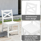 Outdoor Dining Set, HDPE 9-Piece Patio Table and Chairs Set, All-Weather Outdoor Dining Table Set for 8 with Umbrella Hole, Durable Patio Furniture Set with Chairs,White