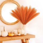Artificial Pampas Grass Stems, 50 Pack, Burnt Orange, 21.6 Inch
