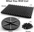 Air Pruning Containers, 14 Gallon Air Pruning Planters, Plastic Pots for Plants, Large Plant Pots, Fruit Vegetable Garden Self-Planting Planters, Size 16"x16", Black, 10P