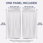 PureFit Outdoor Curtains for Patio Waterproof Weatherproof, UV Resistant Outside Curtains for Gazebo, Front Porch, Pergola, Sun Blocking Privacy Curtain, 100W x 108L inch, 1 Panel, White