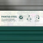 Outsunny Galvanized Raised Garden Bed, 4' x 2' x 1' Metal Planter Box, for Growing Vegetables, Flowers, Herbs, Succulents, Green
