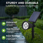 InnoGear Solar Spot Lights, Outdoor Solar Lights Solar Spotlights Flag Pole Light Waterproof Landscape Lighting Outside for Flag Uplighting Backyard Patio Pathway Statue Palm Tree Sign, Warm White