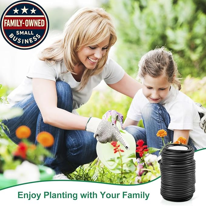 Decoroca Soft Plant Ties for Support - 65.6' Reusable Waterproof Plant Wire, Garden Twist, Office Organization and Decoration Binding（1pc/Black）
