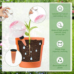 3pcs Large Plant Self Watering Globes, 17.5 oz Plastic Water Bulbs Top Fill, Plant Watering Devices System Slow Release Terracotta, Water Spikes Stakes for Indoor(3pack)