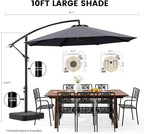 OLILAWN 10ft Patio Umbrella with Base