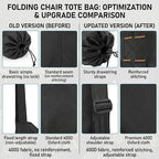 FAIR WIND 2 Pack Heavy Duty Camping Chair, Oversized Padded Folding Chair for Big and Tall (450lbs), Extra Wide Seat with Integrated Cooler & Storage Pocket, Adjustable Lumbar Support for Outdoor