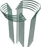 Plant Support Cages 10 Pack Dark Green Iron Half Circle Stakes