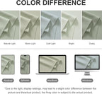 RYB HOME Extra Wide Outdoor Curtains for Patio Waterproof Heavy Duty Thermal Insulated in Summer Full Coverage Privacy for Gazebo, Cabana & Pergola, W100 x L90, Sage Green, 1 Panel