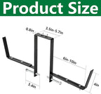 Adnee Set of 4 Double Sided Planter Box Brackets-Adjustable Window Boxes Flower Brackets-Railing Planters Box Brackets for Garden Balcony Window Fence Stairs