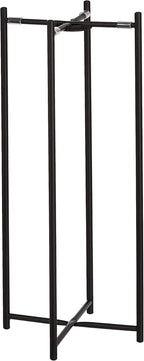 Amazon Basics Two-Tier Indoor Outdoor Metal Round Plant Stand for Multiple Plants, Rustproof Flower Holder with Plant Shelf, Black
