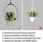 Hanging Planter for Indoor Plants - Outdoor Plant Hanger, Mid Century Metal Plant Hanger, Indoor Conner Ceiling, Gift for Mom, Plant Lovers, Housewarming