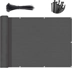 SUNNY GUARD Customized 3'x34' Dark Gray Balcony Privacy Screen, 90% Shade by SUNNYGUARD