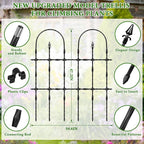 2026 New Upgraded Garden Trellis for Climbing Plants Outdoor, 47.2" Hx39.6 W Rustproof Sturdy Garden Arch Trellis for Potted Climbing Cucumber Tomato Vegetable Rose Flower Plant Trellises