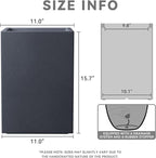 Kante 15.7" H Tall Rectangular Concrete Planters, Outdoor Indoor Lightweight Plant Pots with Drainage Hole and Rubber Plug, Modern Style for Home Garden Patio, Charcoal
