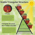Homdox 2 Pack Vertical Garden Bed, 5 Tiers Vertical Raised Garden Planter, 23 * 26 * 45Inch Outdoor Garden Raised Bed with 4 Hooks, Vegetable Flower Planter Raised Stand for Garden Patio Yard, Brown