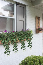 Artificial Wandering Jew Hanging Plant, 2 Pack, 26-Inch Green PVC