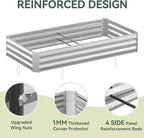 Raised Garden Bed with Self-Watering System, 6x3x1 ft Elevated Planter Boxes Outdoor with PE Cover, Galvanized Raised Beds for Gardening,Vegetables,Flowers, Backyard, Patio