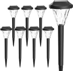 GIGALUMI 8 Pack Solar Lights Outdoor Waterproof, Outdoor Solar Lights for Yard, Solar Garden Lights, Yard Decorations Outdoor for Pathway, Patio, Garden, Driveway, Lawn, and Landscape(Warm White)