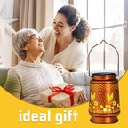 2 Pack Hummingbird Birthday Gifts for Women Mom Grandma Solar Lanterns Outdoor Waterproof Garden Decor Hanging LED Decorative Light for Patio Yard Lawn Gardening Gifts