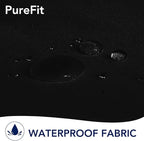 PureFit Outdoor Curtains for Patio Waterproof Weatherproof, UV Resistant Outside Curtains for Gazebo, Front Porch, Pergola, Sun Blocking Privacy Curtain, 120W x 108L inch, 1 Panel, Black