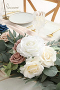 Artificial Flower Garland 6 ft Eucalyptus Willow Dusty Rose Navy