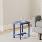 LUE BONA Outdoor Side Table, HDPS Small Outdoor Table, Adirondack Side Table, Outside End Table for Patio, Porch, Deck, Pool, Weather Resistant/Easy Maintenance/Indoor or Outside Use, Navy