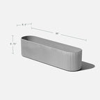 Veradek Demi Series Window Box Planter - Long Planter Box for Windowsill/Balcony | Durable Plastic-Stone Composite Material | Modern Décor for Flowers/Herbs