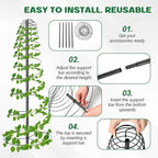 72in Tall Spiral Frame Trellis for Climbing Plants Outdoor, Heavy Duty Metal Garden Plant Tower, Rustproof Support for Pole Bean Cucumber Sweet Peas Clematis Vines, Anti-Tip Pot Indoor Decor, 1 Pack