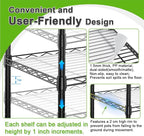 Abimars 5-Tier Greenhouse with Caster Wheel, Each Shelf Height Adjustable Metal Plant Shelf with PVC Cover for Seed Starting Trays, Seedling Pots, Plant Pots, 13x29x73inch