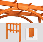 Yaheetech 85in Wooden Garden Trellis Horticulture Garden Arch Arbor for Climbing Planting Plant Stand in Garden Yard Outdoor, Brown